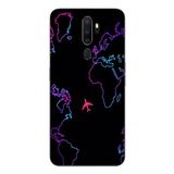 Le Balvo Oppo A5 2020 Uyumlu Dünya Uçuşu Baskılı Silikon Kılıf