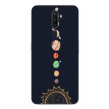 Le Balvo Oppo A5 2020 Uyumlu Gezegenler Baskılı Silikon Kılıf