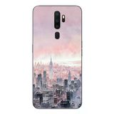 Le Balvo Oppo A5 2020 Uyumlu Gökdelenler Baskılı Silikon Kılıf