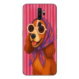 Le Balvo Oppo A5 2020 Uyumlu Gözlüklü Köpek Baskılı Silikon Kılıf