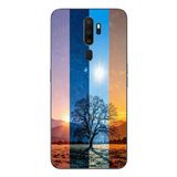 Le Balvo Oppo A5 2020 Uyumlu Gündoğumu Mevsimi Baskılı Silikon Kılıf