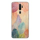 Le Balvo Oppo A5 2020 Uyumlu Hafif Yapraklar Baskılı Silikon Kılıf