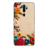 Le Balvo Oppo A5 2020 Uyumlu İşlemeli İğne Oyası Baskılı Silikon Kılıf