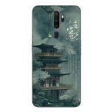 Le Balvo Oppo A5 2020 Uyumlu Japon Evleri Baskılı Silikon Kılıf