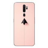 Le Balvo Oppo A5 2020 Uyumlu Kalp Siyah Uçak Baskılı Silikon Kılıf