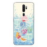 Le Balvo Oppo A5 2020 Uyumlu Kare Buzlar Baskılı Silikon Kılıf