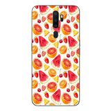 Le Balvo Oppo A5 2020 Uyumlu Karpuz ve Kan Portakalı Baskılı Silikon Kılıf