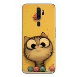 Le Balvo Oppo A5 2020 Uyumlu Kedi Çizgisi Baskılı Silikon Kılıf