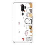 Le Balvo Oppo A5 2020 Uyumlu Kedi Harekatı Patileri Baskılı Silikon Kılıf