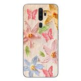 Le Balvo Oppo A5 2020 Uyumlu Kelebekli Papatya Baskılı Silikon Kılıf