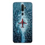 Le Balvo Oppo A5 2020 Uyumlu Kış Ortasında Uçak Baskılı Silikon Kılıf