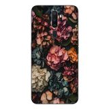 Le Balvo Oppo A5 2020 Uyumlu Koyu Çiçekler Baskılı Silikon Kılıf