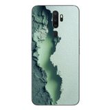 Le Balvo Oppo A5 2020 Uyumlu Koyu Yeşil İzler Baskılı Silikon Kılıf