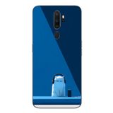 Le Balvo Oppo A5 2020 Uyumlu Kulaklı Kedi Baskılı Silikon Kılıf