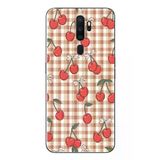 Le Balvo Oppo A5 2020 Uyumlu Kurdeleli Kiraz Baskılı Silikon Kılıf