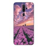 Le Balvo Oppo A5 2020 Uyumlu Lale Bahçesi Baskılı Silikon Kılıf