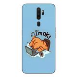 Le Balvo Oppo A5 2020 Uyumlu l'M Ok Baskılı Silikon Kılıf