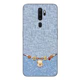 Le Balvo Oppo A5 2020 Uyumlu Mavi Japon Desen Baskılı Silikon Kılıf