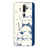 Le Balvo Oppo A5 2020 Uyumlu Mavi Kedi Kardeşliği Baskılı Silikon Kılıf