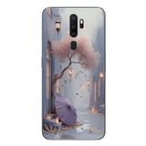 Le Balvo Oppo A5 2020 Uyumlu Mor Lamba Altı Baskılı Silikon Kılıf