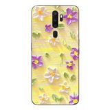 Le Balvo Oppo A5 2020 Uyumlu Mor Papatyalar Baskılı Silikon Kılıf