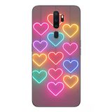Le Balvo Oppo A5 2020 Uyumlu Neon Kalpler Baskılı Silikon Kılıf