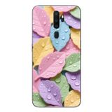 Le Balvo Oppo A5 2020 Uyumlu Pastel Damlalıklı Yapraklar Baskılı Silikon Kılıf