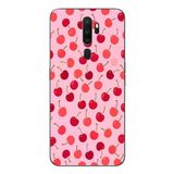 Le Balvo Oppo A5 2020 Uyumlu Pembe Kirazlar Baskılı Silikon Kılıf