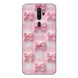 Le Balvo Oppo A5 2020 Uyumlu Pembe Kurdeleler Baskılı Silikon Kılıf