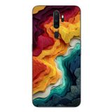 Le Balvo Oppo A5 2020 Uyumlu Renk Dalgaları Baskılı Silikon Kılıf