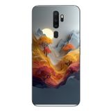Le Balvo Oppo A5 2020 Uyumlu Renk Dalgalı Manzara Baskılı Silikon Kılıf