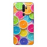 Le Balvo Oppo A5 2020 Uyumlu Renkli Lime Dilimler Baskılı Silikon Kılıf