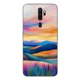 Le Balvo Oppo A5 2020 Uyumlu Renkli Pastel Günbatımı Baskılı Silikon Kılıf