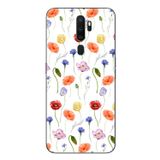 Le Balvo Oppo A5 2020 Uyumlu Sade Tek Çiçekler Baskılı Silikon Kılıf