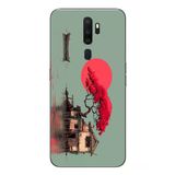 Le Balvo Oppo A5 2020 Uyumlu Sahil Evi Baskılı Silikon Kılıf