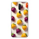 Le Balvo Oppo A5 2020 Uyumlu Sarı Kırmızı Çilekler Baskılı Silikon Kılıf