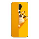 Le Balvo Oppo A5 2020 Uyumlu Sarı Köpek Baskılı Silikon Kılıf