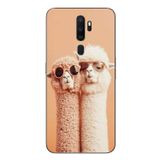 Le Balvo Oppo A5 2020 Uyumlu Sevgili Lamalar Baskılı Silikon Kılıf