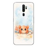 Le Balvo Oppo A5 2020 Uyumlu Sevimli Yengeç Baskılı Silikon Kılıf