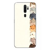 Le Balvo Oppo A5 2020 Uyumlu Sıralı Kediler Baskılı Silikon Kılıf