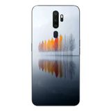 Le Balvo Oppo A5 2020 Uyumlu Sonbahar Zamanı Baskılı Silikon Kılıf