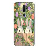Le Balvo Oppo A5 2020 Uyumlu Tavşan Kardeşler Baskılı Silikon Kılıf