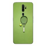 Le Balvo Oppo A5 2020 Uyumlu Tenis Raketi Baskılı Silikon Kılıf