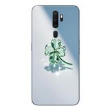 Le Balvo Oppo A5 2020 Uyumlu Yeşil Yonca Baskılı Silikon Kılıf