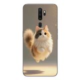 Le Balvo Oppo A5 2020 Uyumlu Zıplayan Kedi Baskılı Silikon Kılıf
