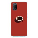 Le Balvo Oppo A52 Uyumlu Sade Kahve Kupası Baskılı Silikon Kılıf