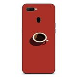 Le Balvo Oppo A5S Uyumlu Sade Kahve Kupası Baskılı Silikon Kılıf