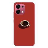 Le Balvo Oppo A6 PRO Uyumlu Sade Kahve Kupası Baskılı Silikon Kılıf