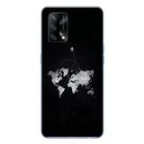 Le Balvo Oppo A74 Uyumlu Dünya Haritası Uçuş Baskılı Silikon Kılıf