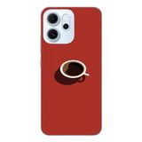 Le Balvo Oppo Reno 14F Uyumlu Sade Kahve Kupası Baskılı Silikon Kılıf